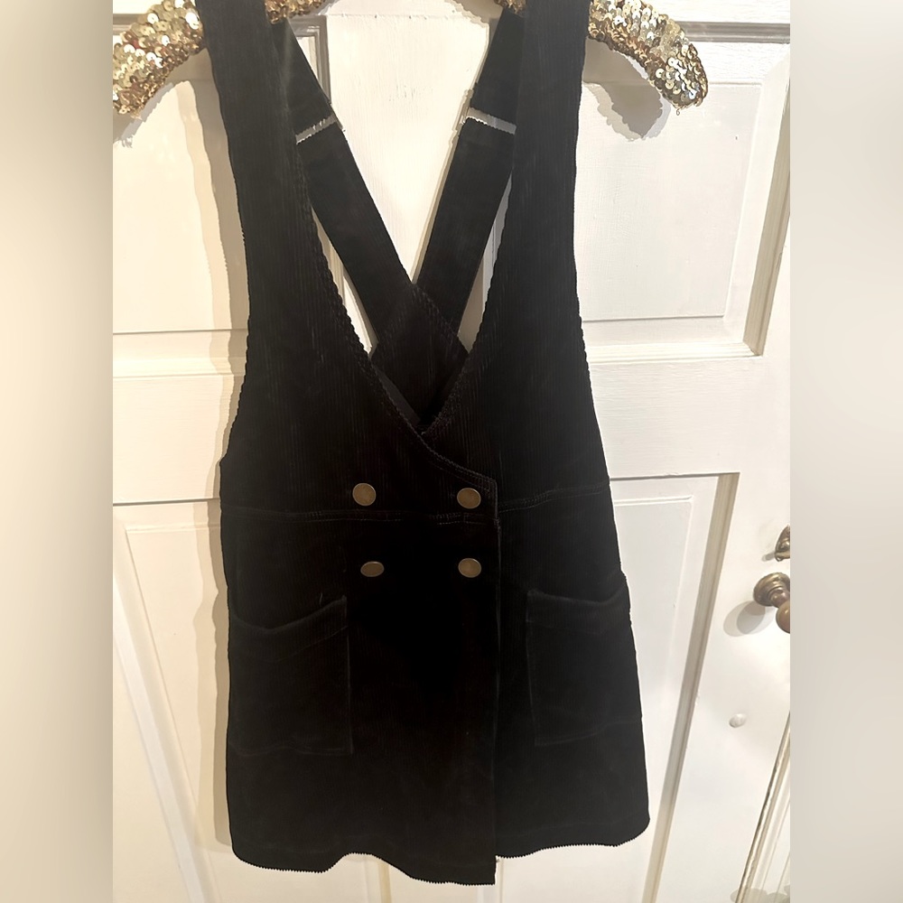 Free people Black corduroy dress